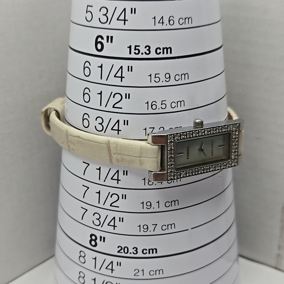 Fossil Arkitekt FS2864 Womens Quartz Watch New Battery Silver Tone MOP Dial main image 9